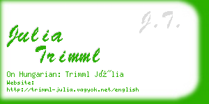 julia trimml business card